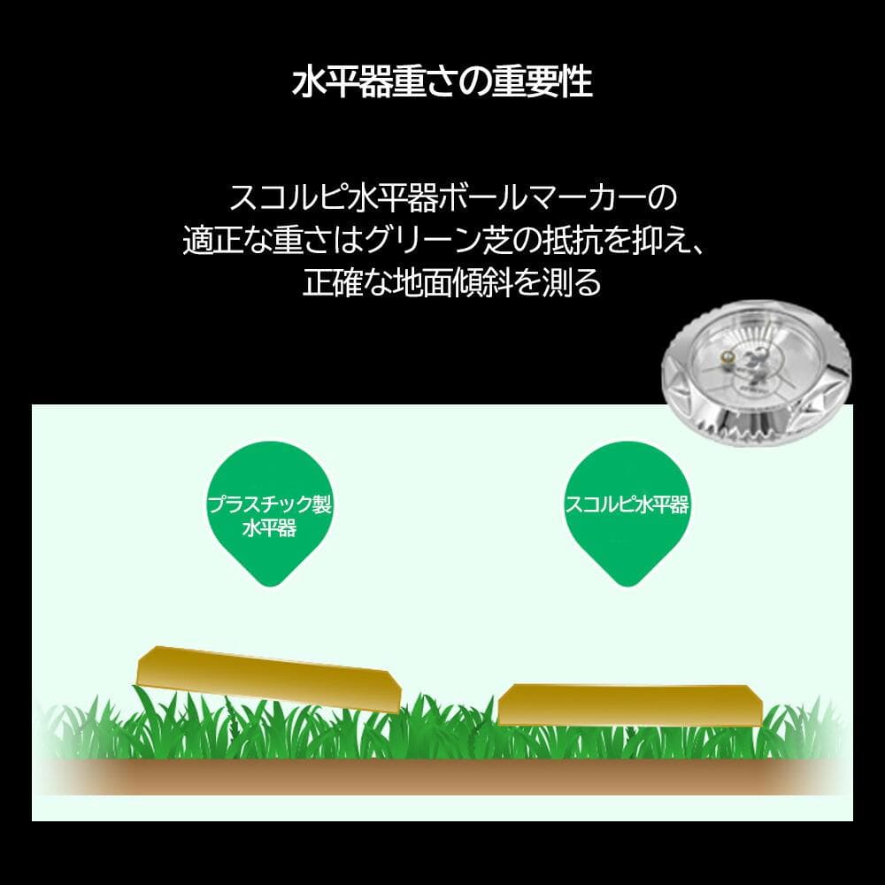 スコルピ水平器ボールマーカー　Galaxy　ギャラクシー　刻印なし　ゴールド