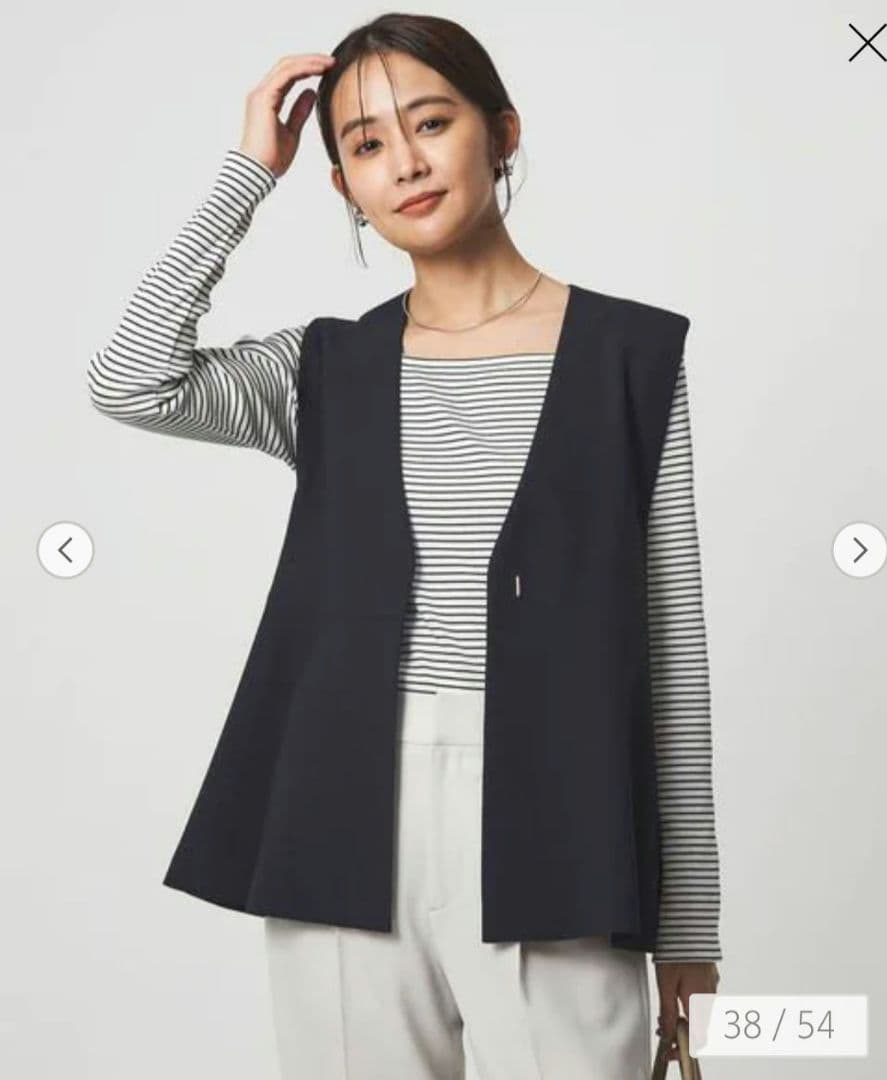 UNITED ARROWS 　グリーンレーベル　ペプラム　ジレ　ベスト　ハレの日