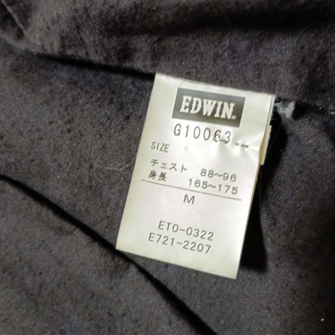 エドウィン EDWIN ラムレザー レザージャケット M 羊革 本革 フード 茶