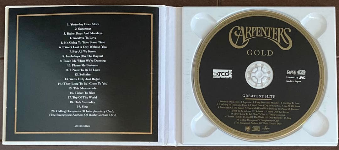 高音質XRCD CARPENTERS GOLD グレイテストヒッツ