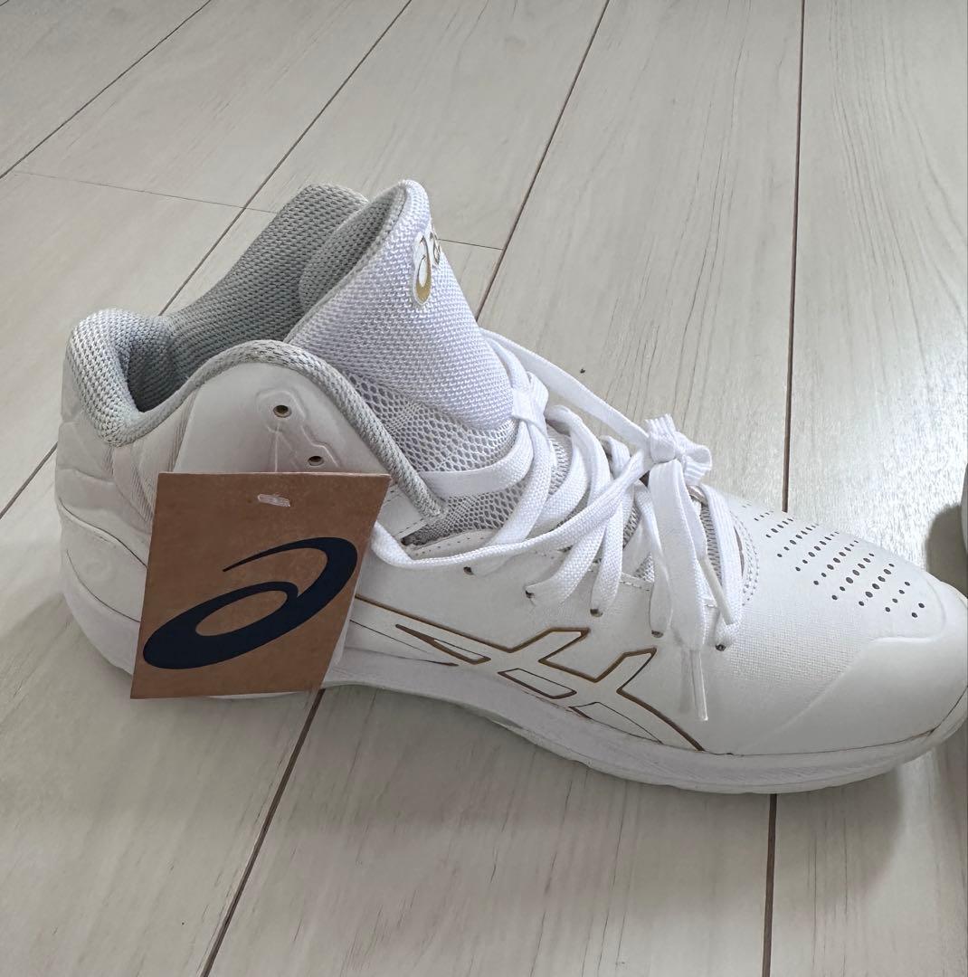 【左右サイズ違い】 特注品 asics バスケットボールシューズ ホワイト