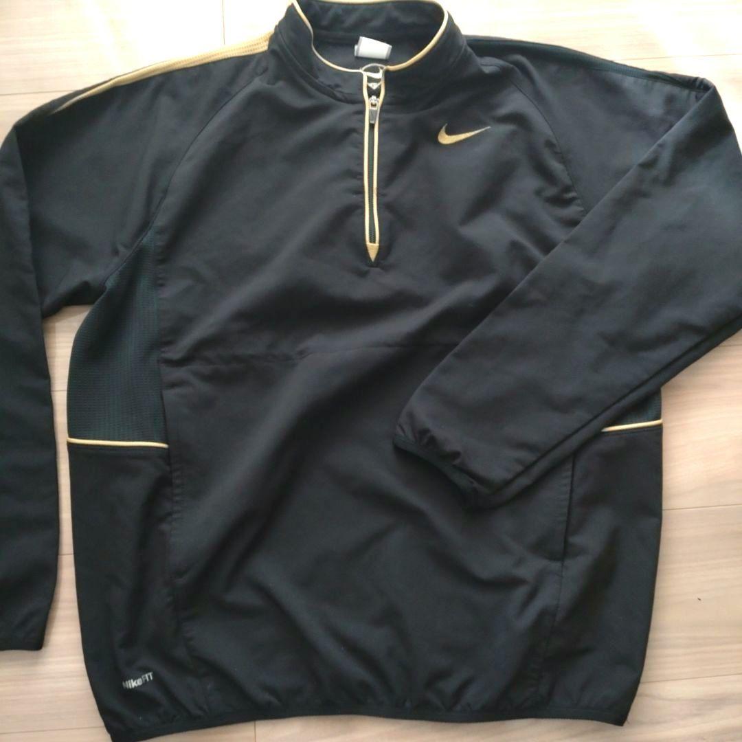 NIKE　ナイキ　ジャージセットアップ　野球　黒×金　L〜XLサイズ　スポーツ