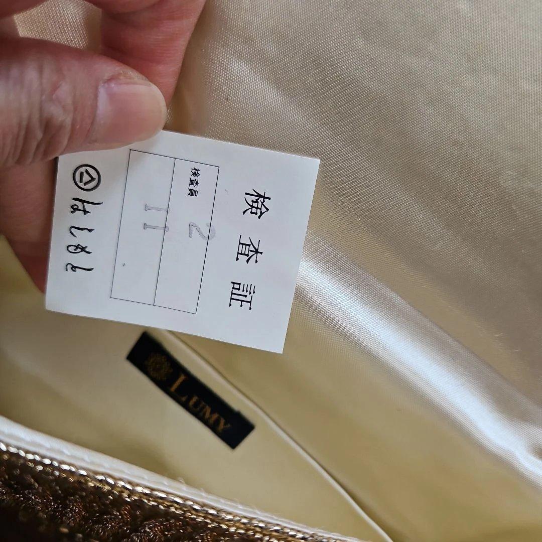 ☆LUMY☆はしもとゴールドビーズ刺繍パーティーバッグ☆未使用☆