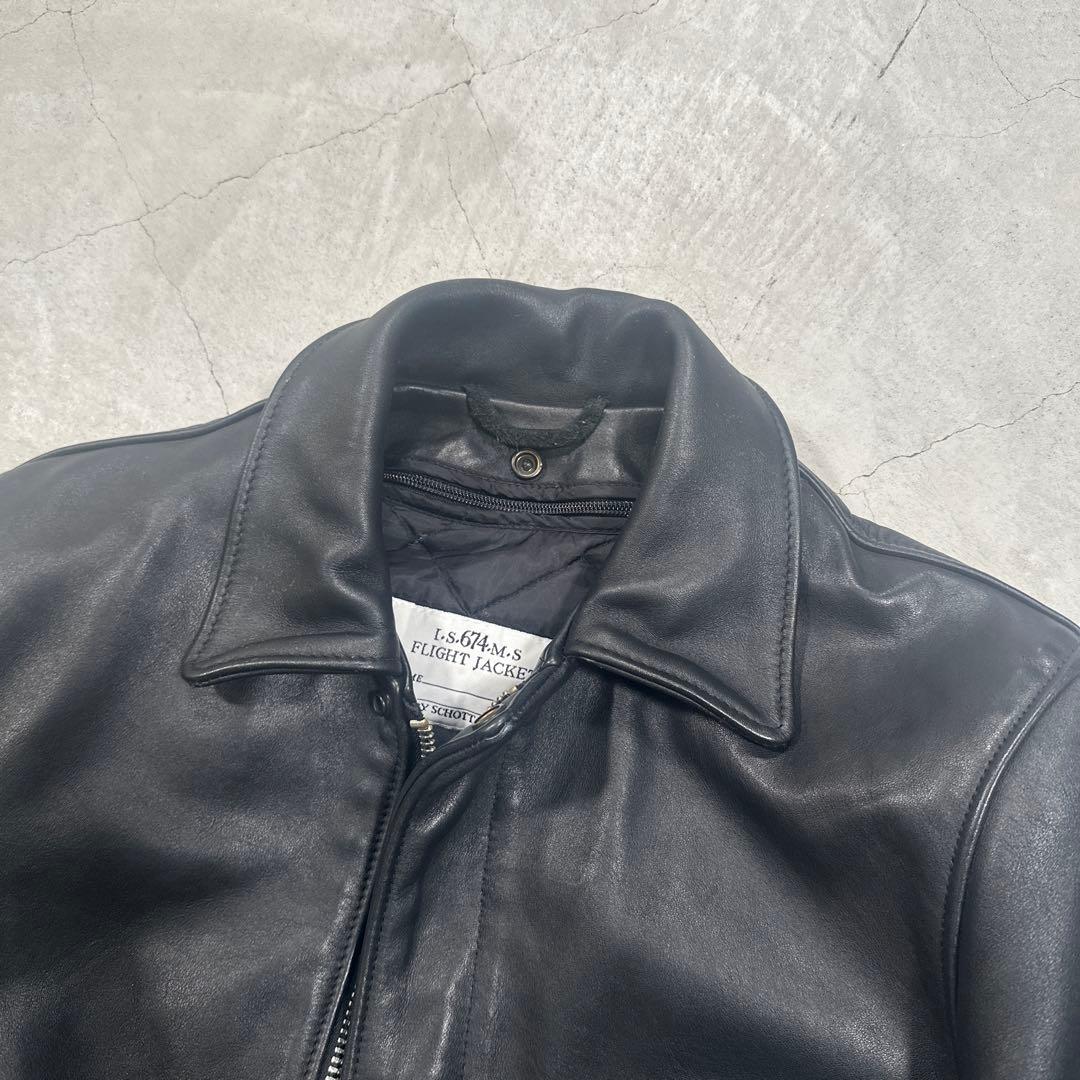 SCHOTT×Ron Herman ライダースジャケット　襟ボア　174RH