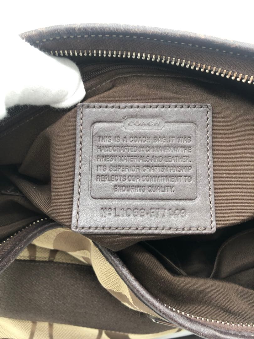 Coach コーチハンドバッグショルダーバッグロゴプリント 中型バッグ