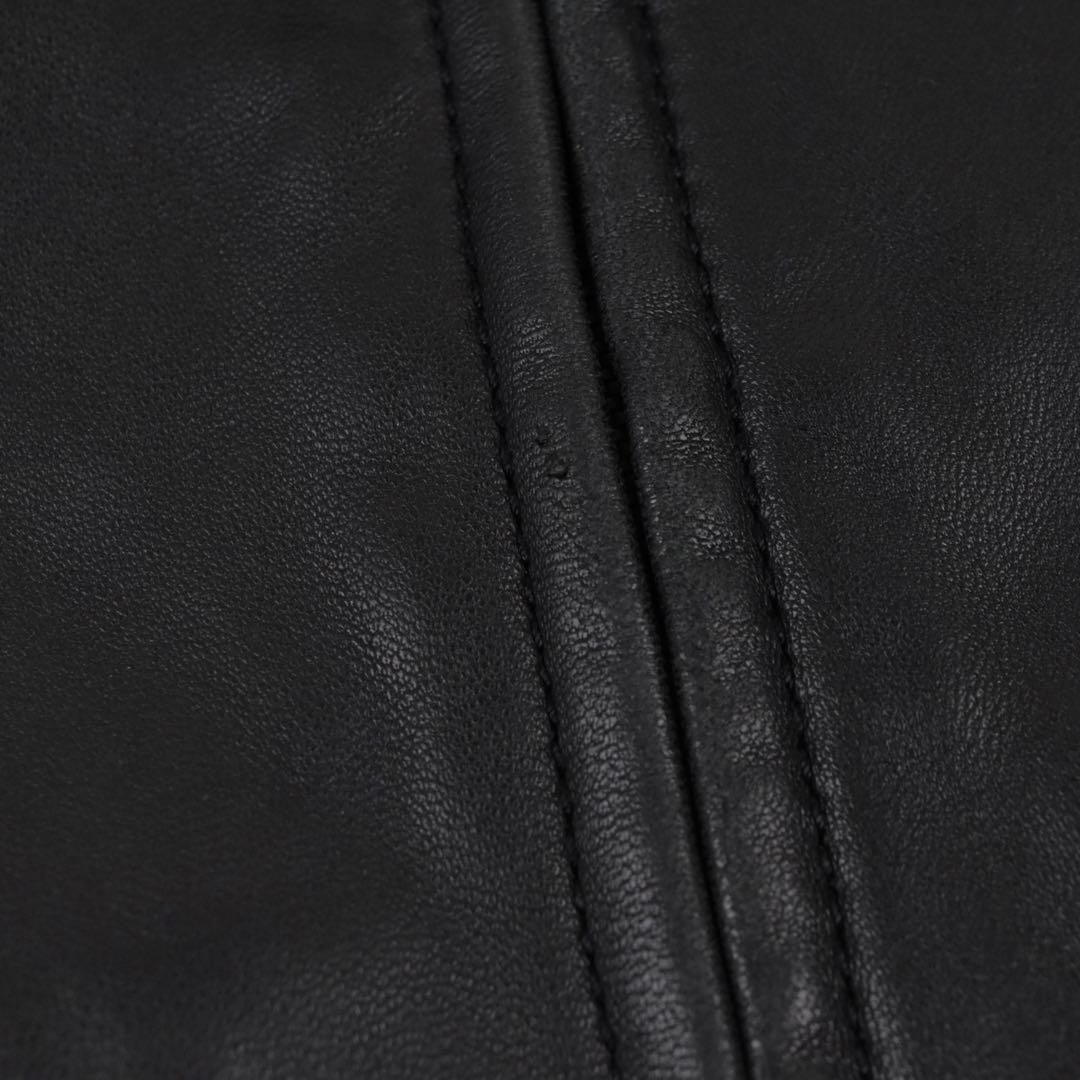 90s Ralph Lauren Leather Jacket BLACK L！