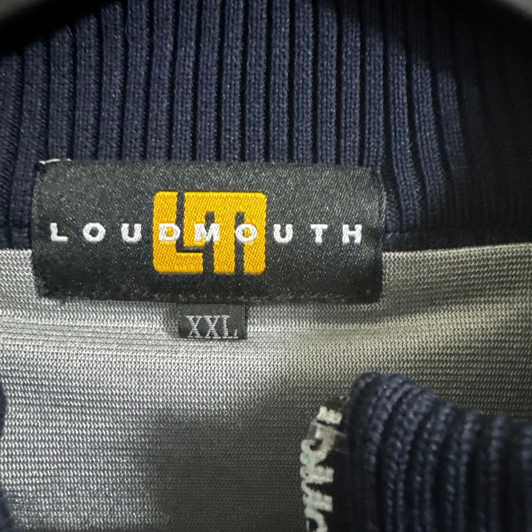 LOUDMOUTH 星柄ジャケット XXL ネイビー　防寒　ニット　ゴルフ