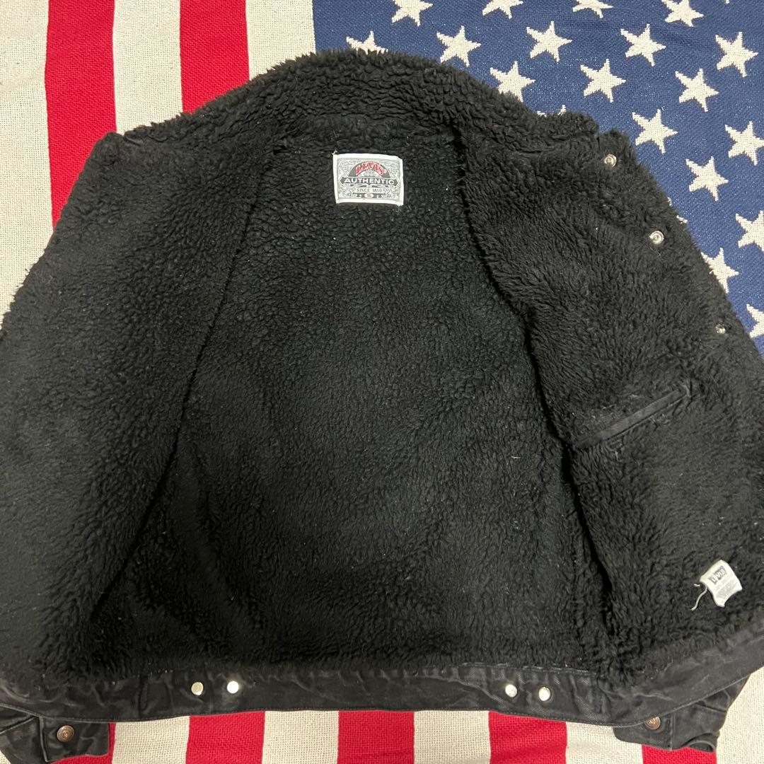 USA製Levi's 90s サルファブラックボアジャケット シェルパ