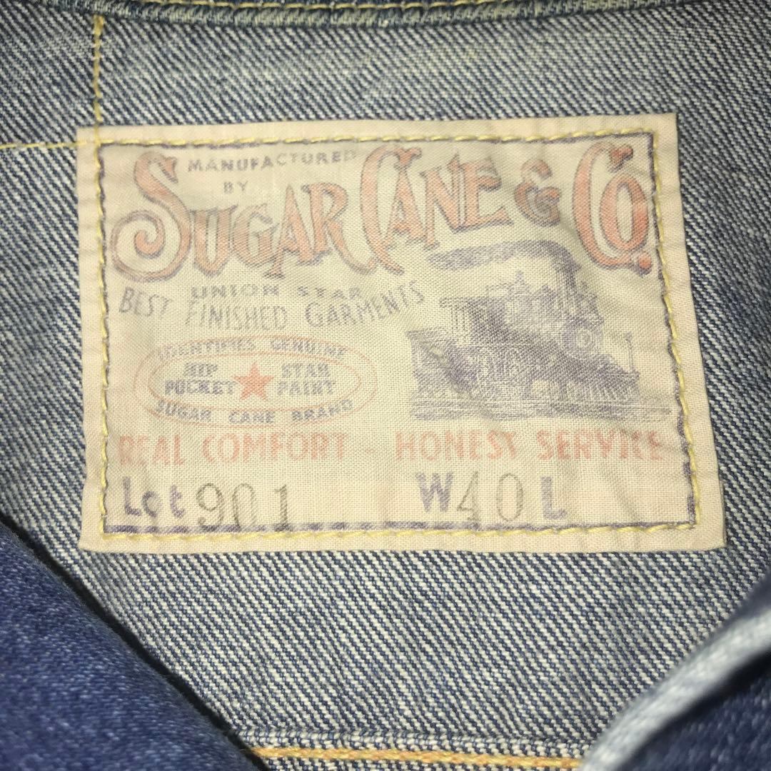 Sugar Cane & Co. Gジャン W40 デニムブルー　ロンスター
