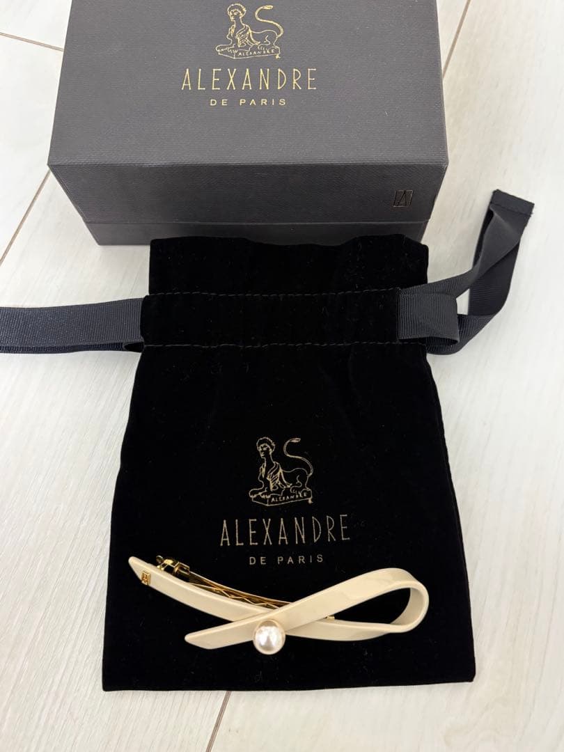 Alexandre de paris⭐️バレッタ　ポーチ付き