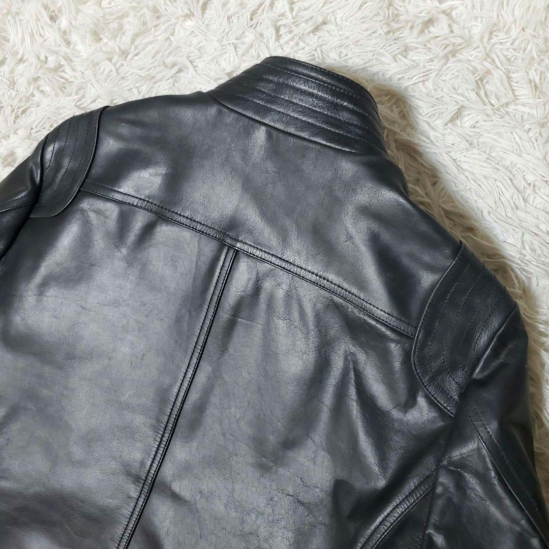 極美品 duffer バッファローレザー シングルライダース M 黒