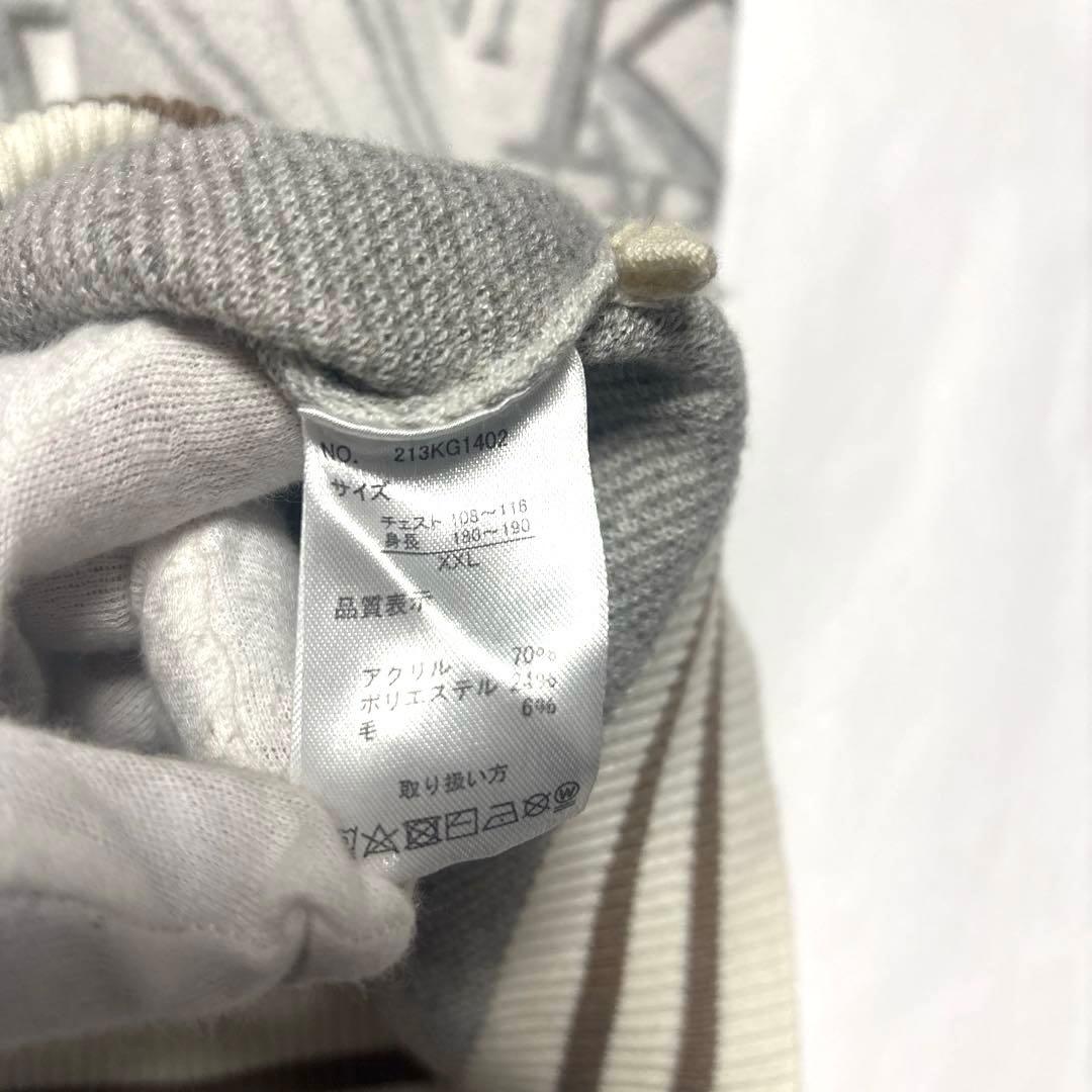KarlKani GOLF エンブレム刺繍 総ロゴ デザイン ニット セーター