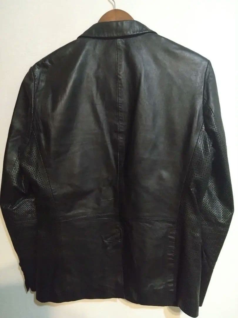 ★新品未使用 Liugoo Leathers ブラックレザーテーラードジャケット