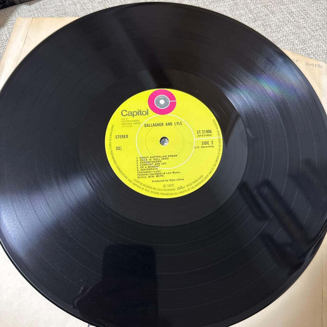 Gallagher And Lyle UK盤レコード