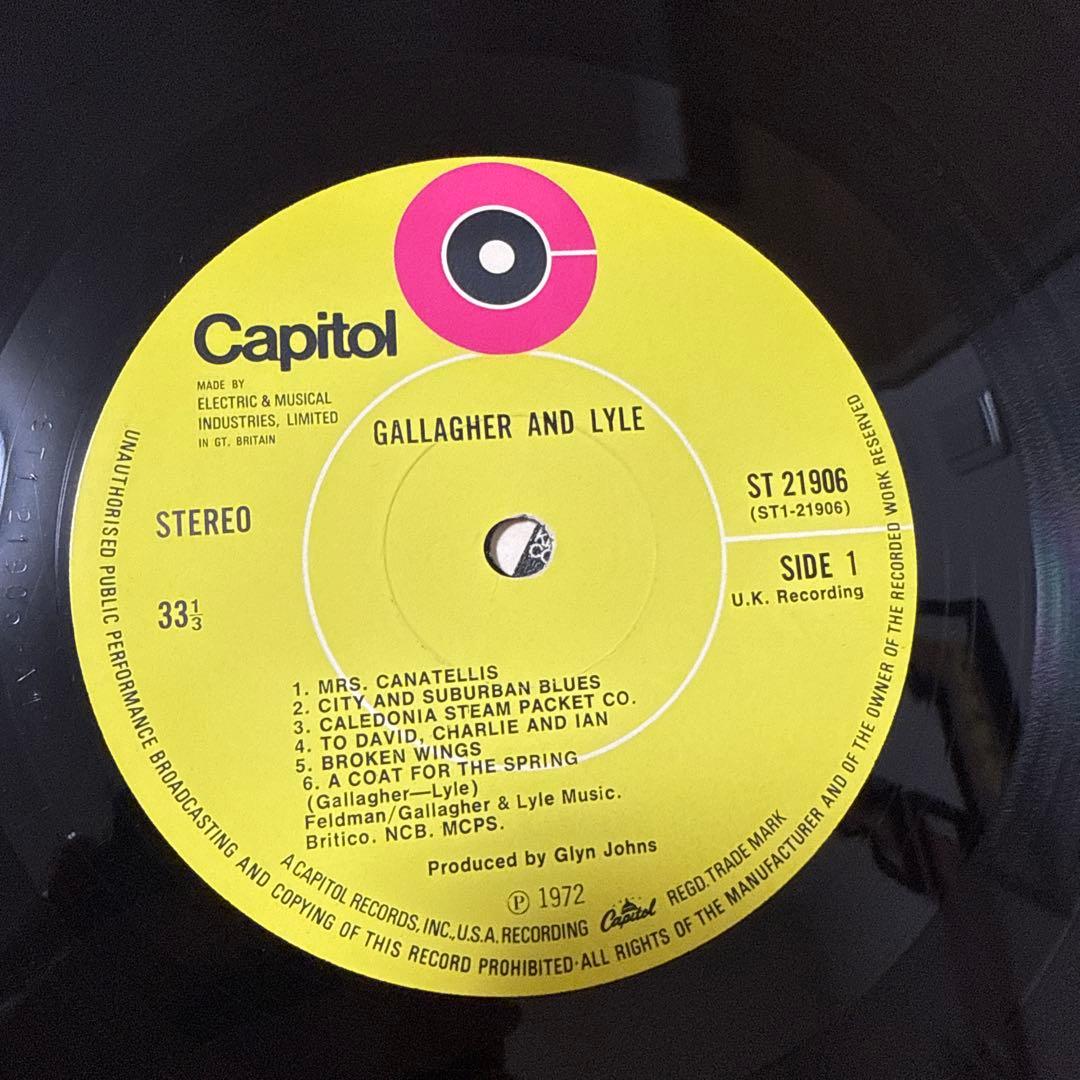 Gallagher And Lyle UK盤レコード