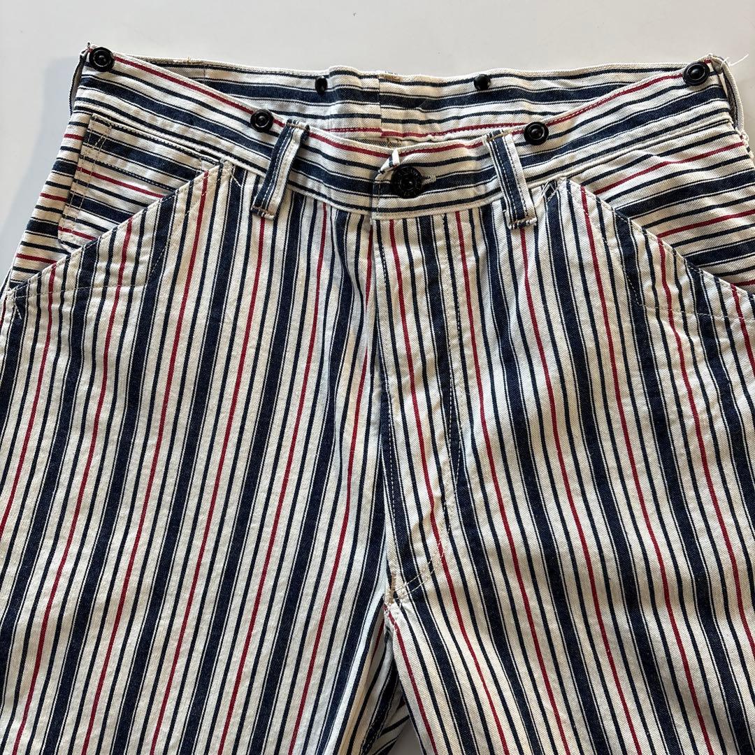 【新品未使用】激レア　ダブルダイアモンドシンチバックマルチストライプパンツ