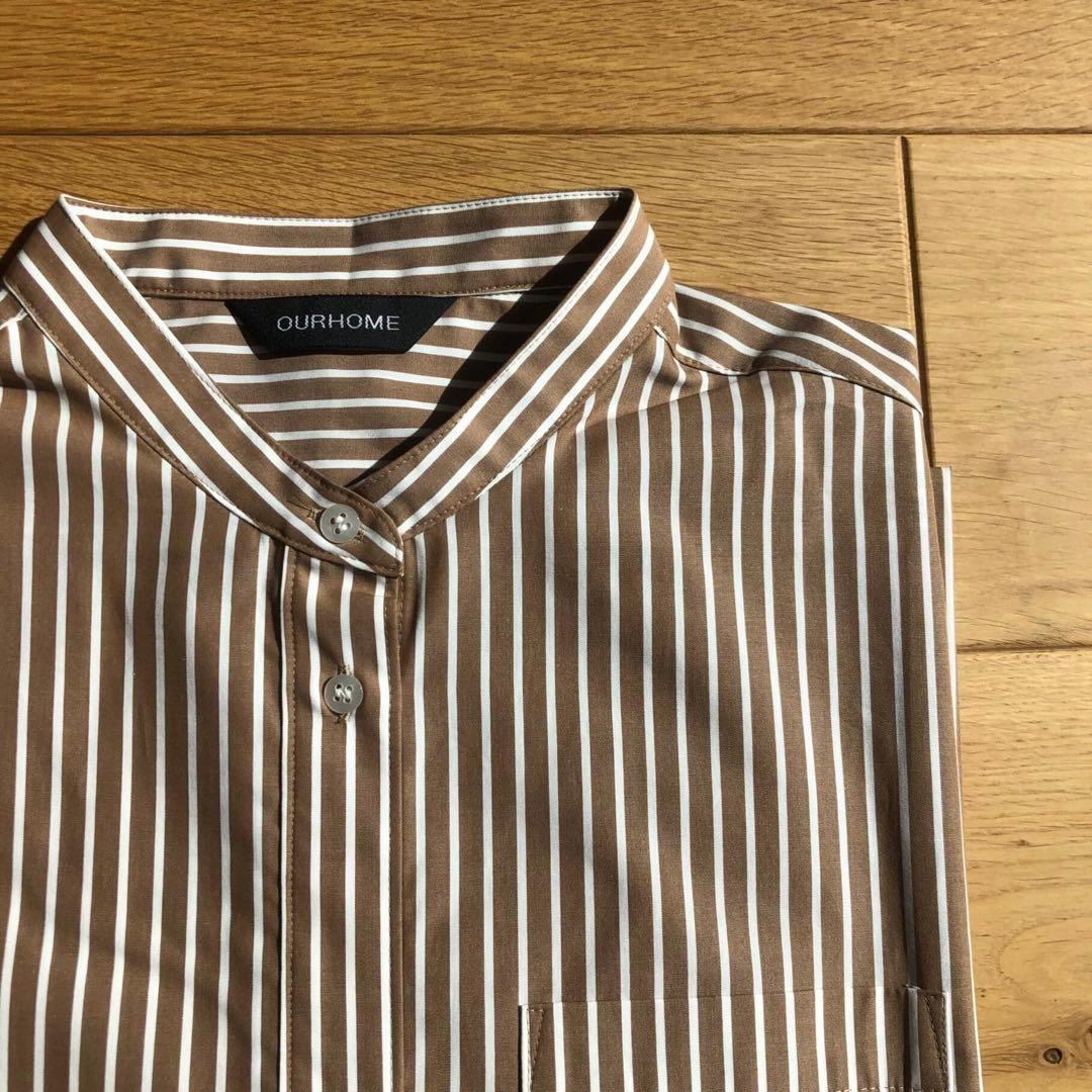 OUR 播州織ストライプ柄のベーシックシャツ　【LEE別注】