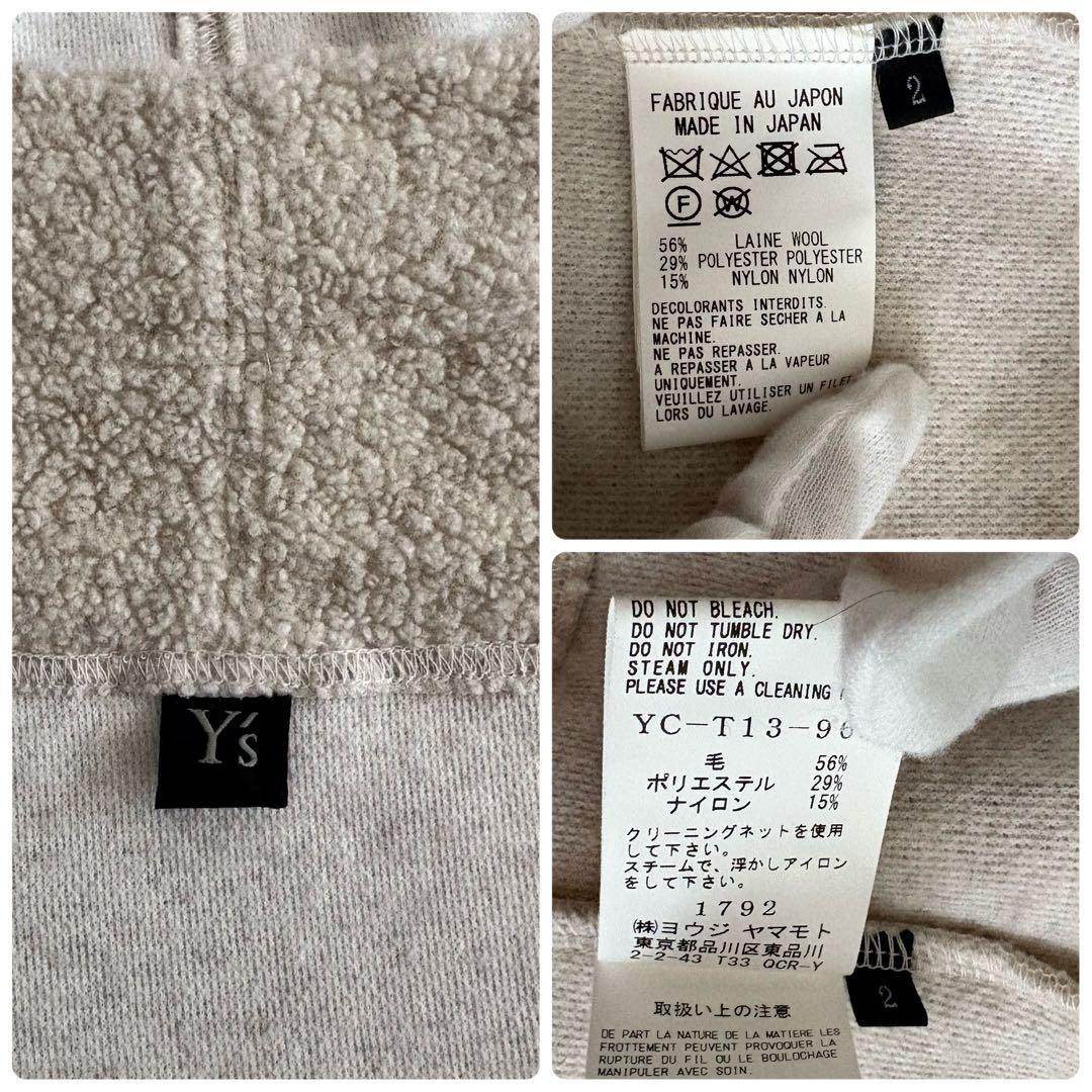 Y’s 19AW ボア ポンチョ フード 未使用級 変形 チャイナボタン