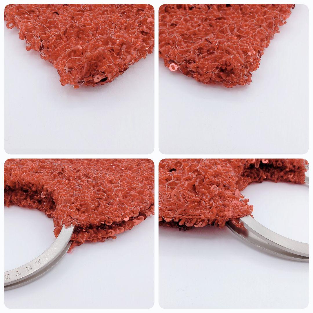 美品　ANTEPRIMA　アンテプリマ　ビーズ　赤　ワイヤーバッグ　袋　カラフル