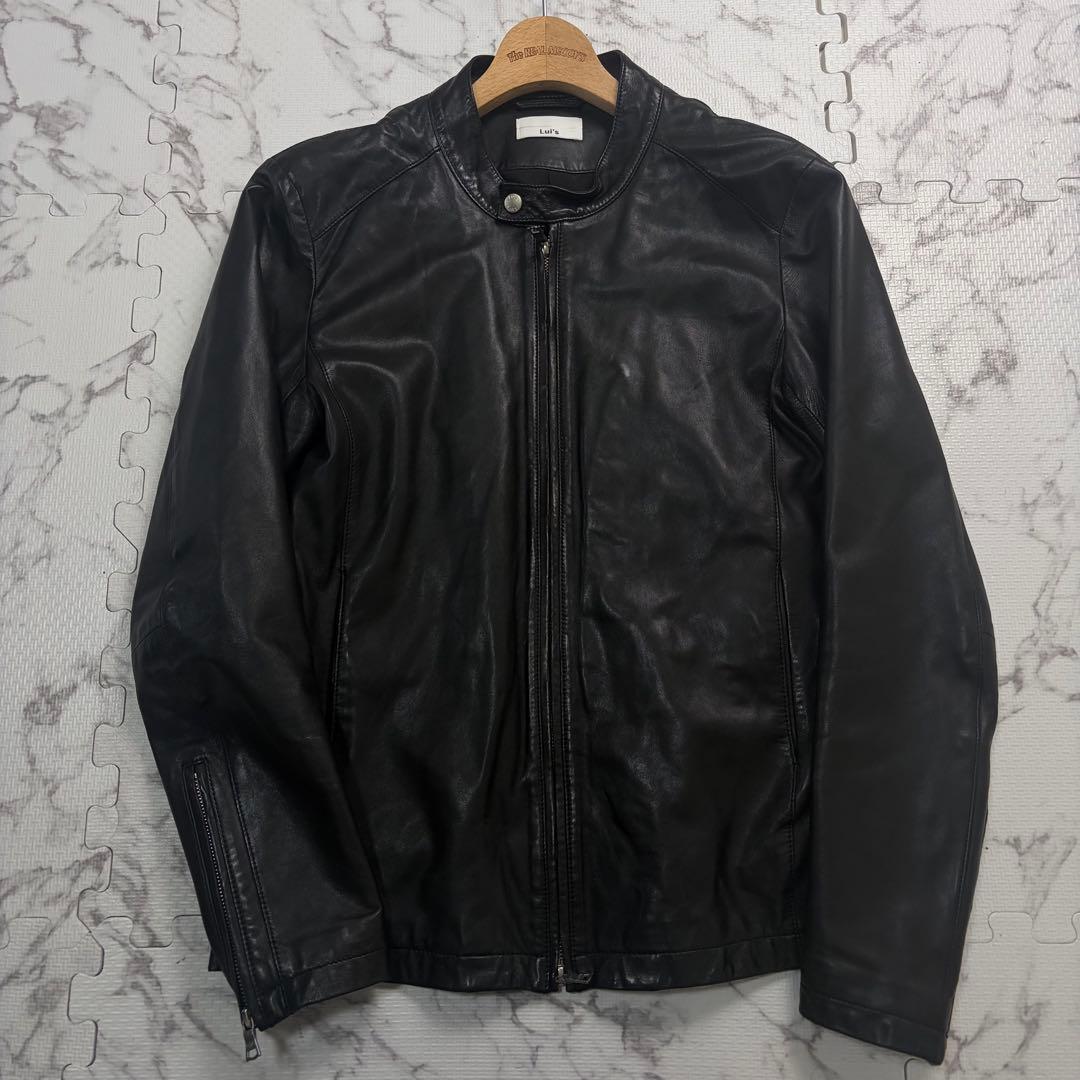 Lsize/極美品✨ Lui's シングルライダース ラムレザー 羊革 黒