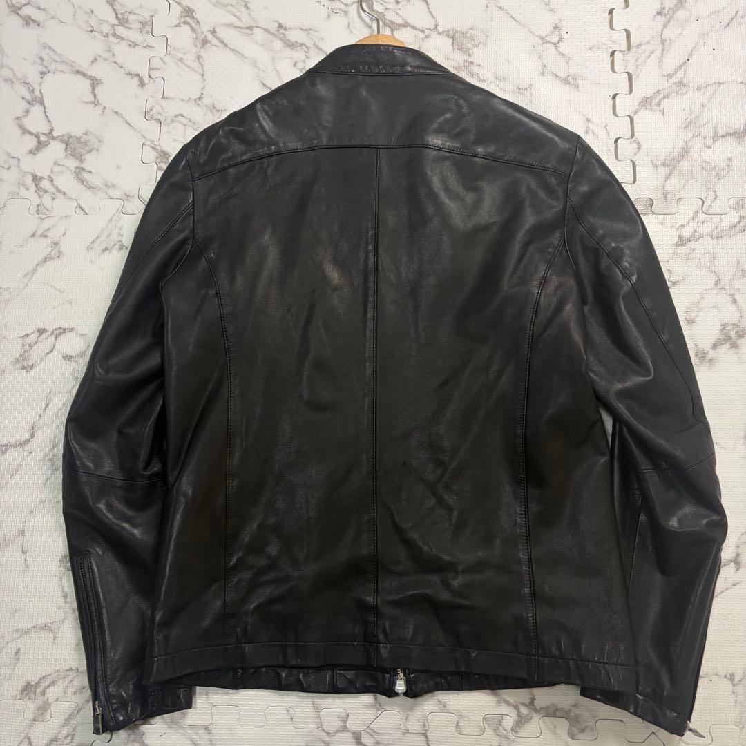 Lsize/極美品✨ Lui's シングルライダース ラムレザー 羊革 黒