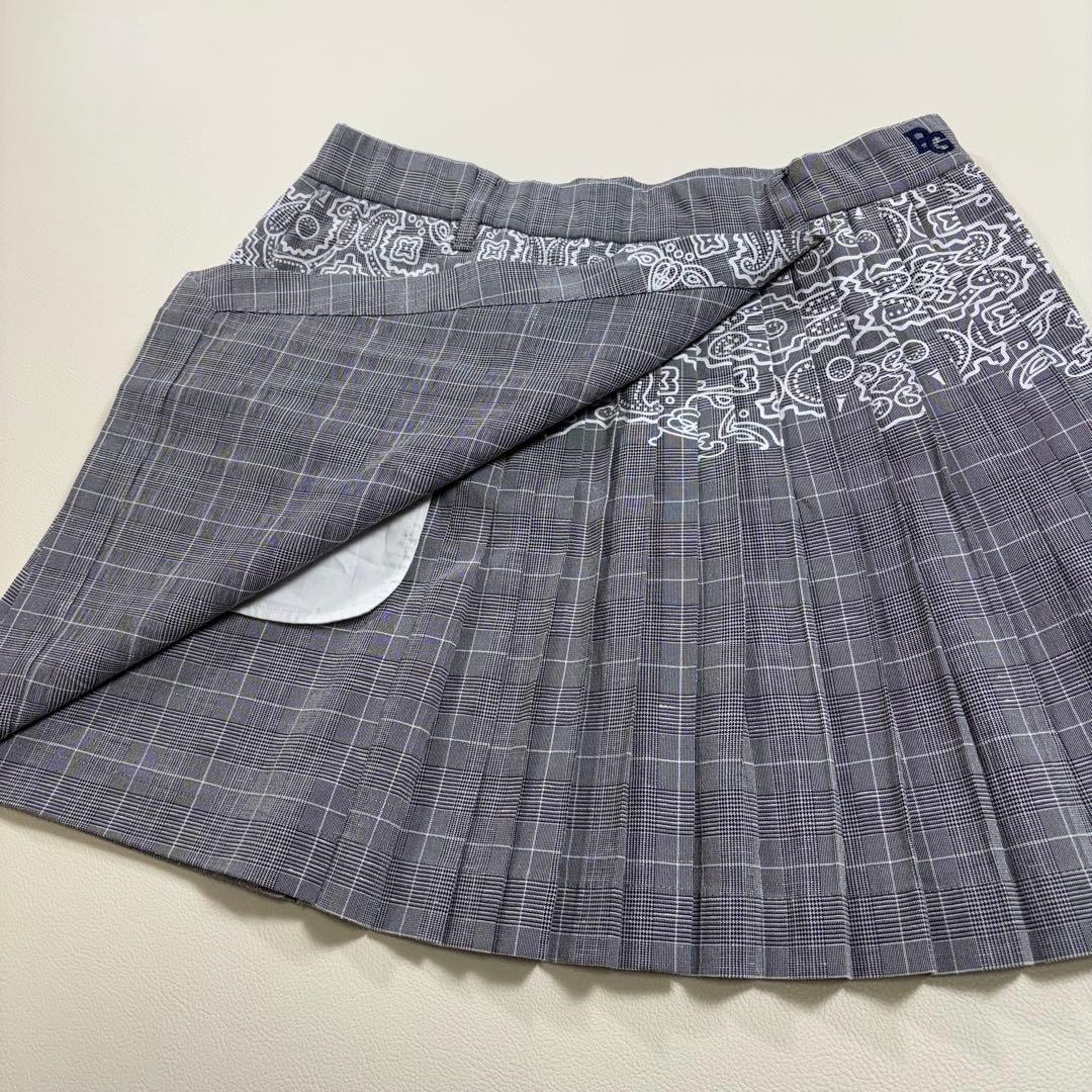 ✨美品✨ パーリーゲイツ プリーツスカート 総柄 チェック ゴルフウェア