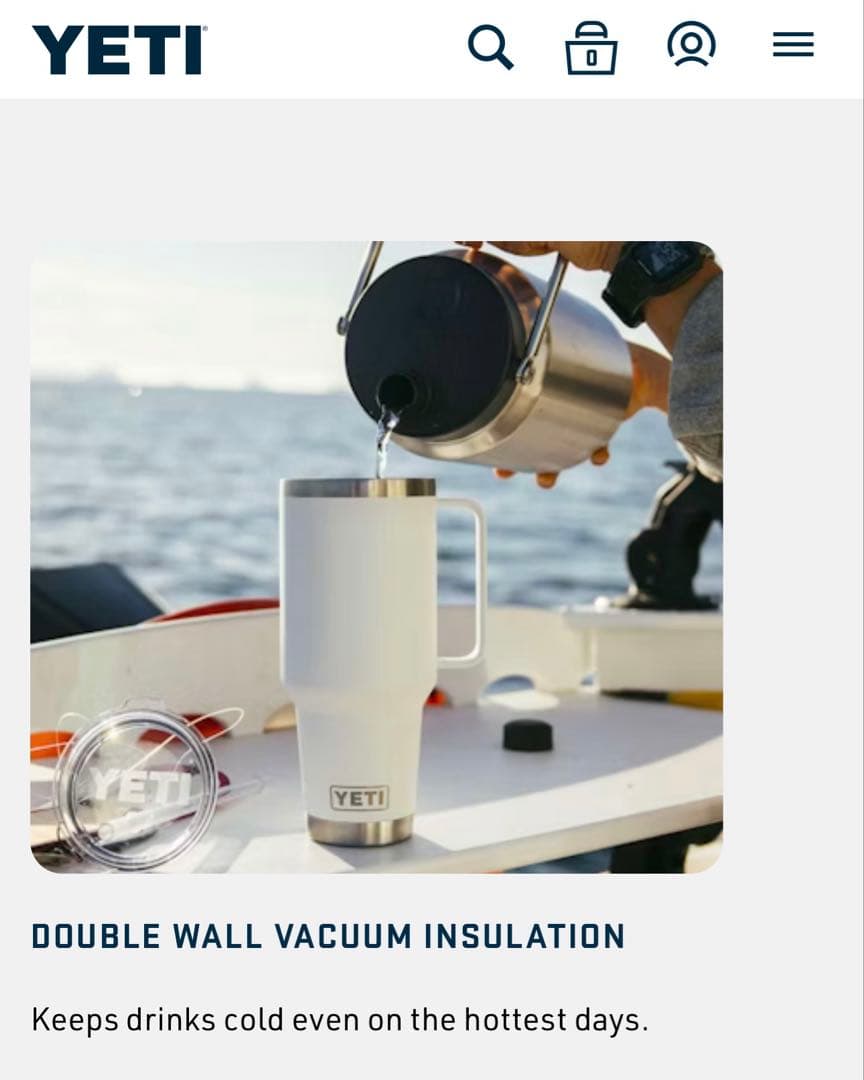 YETI Rambler 42 oz (1.2 L) ストローマグネイビー