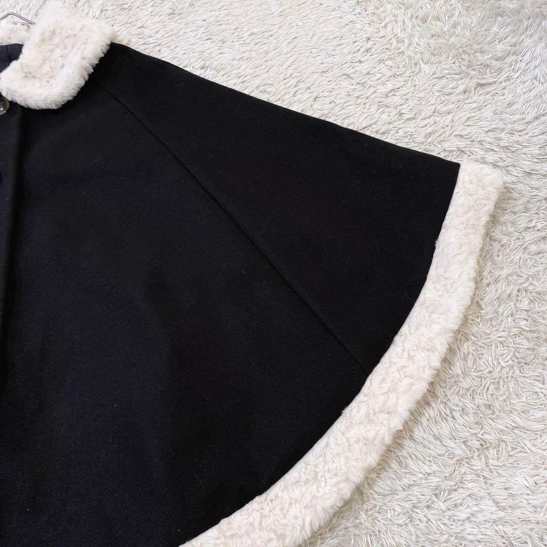 【美品】apres jour 「あかちゃすコラボ」フェイクファーポンチョ コート