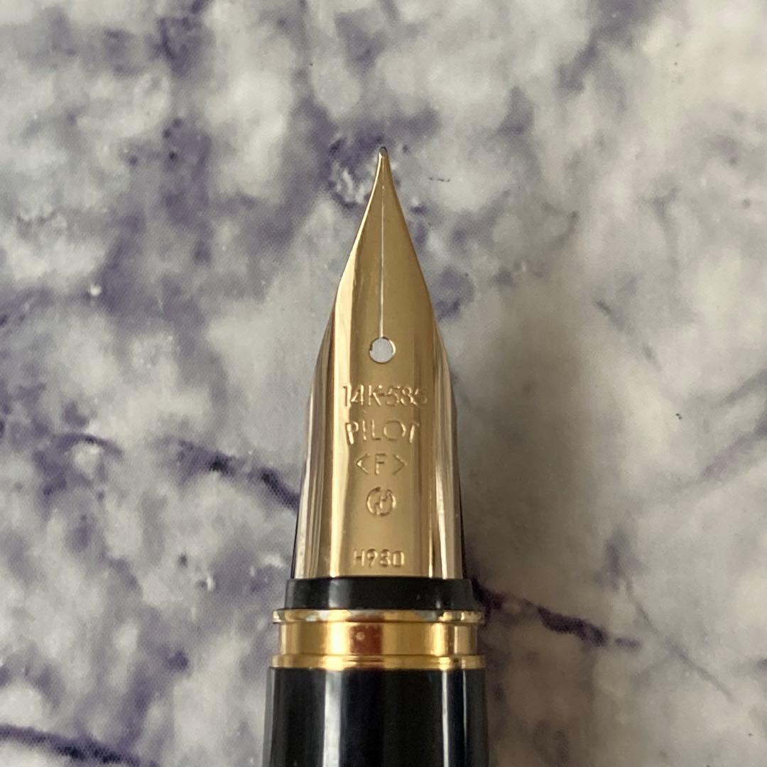 #0034 オーバーホール済み 万年筆 PILOT ロング 蒔絵 鶴 14k