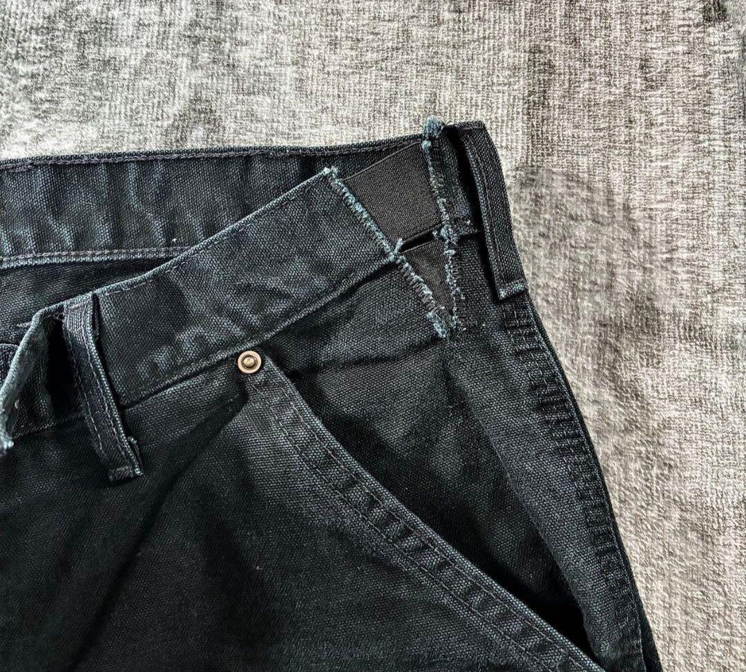超スペシャル 状態◎ ブラックフェード ダック地 厚手 ゆるだぼ 一点物 美品