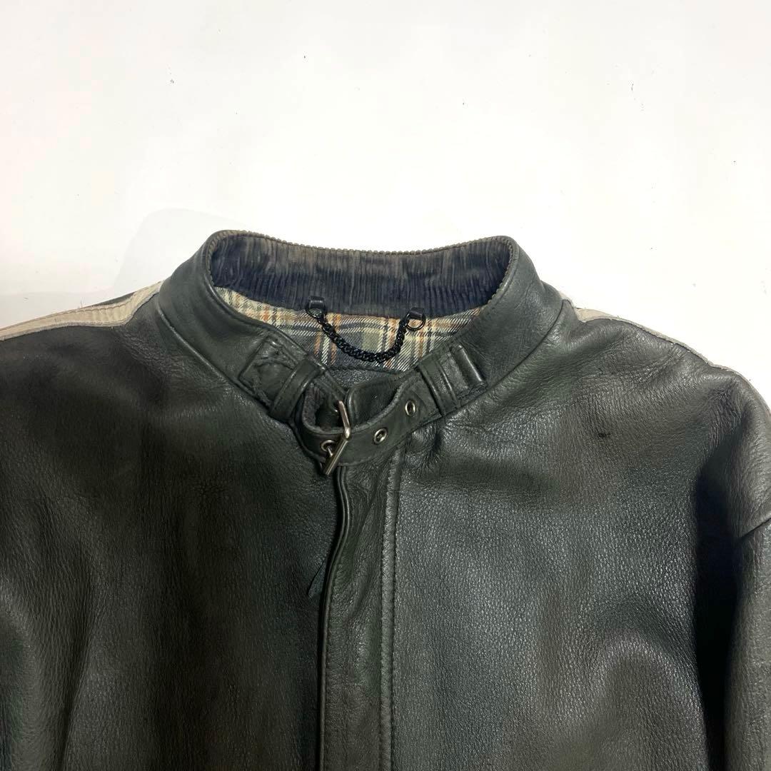 Schott シングルライダースジャケット XL オリーブ