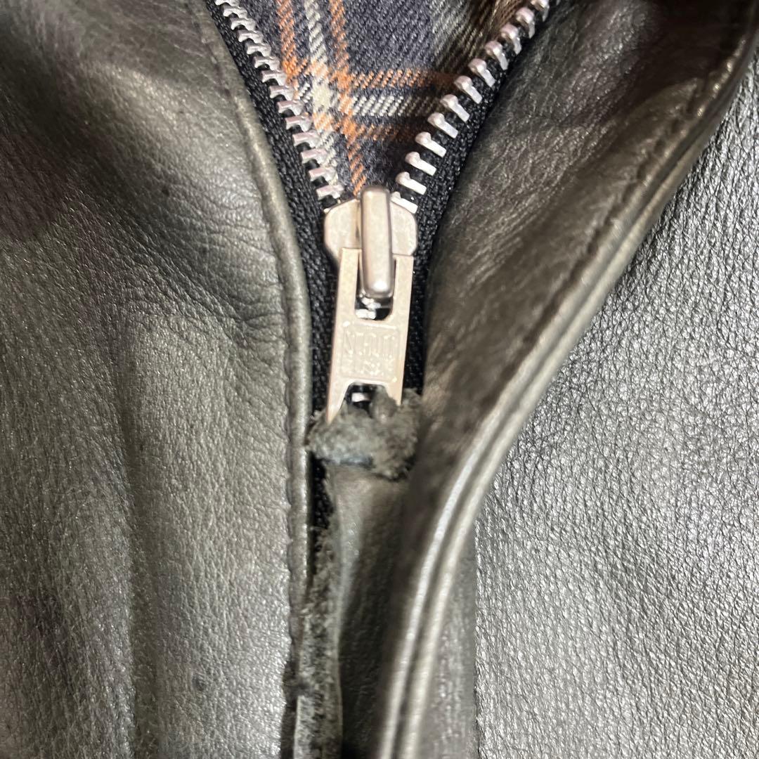 Schott シングルライダースジャケット XL オリーブ