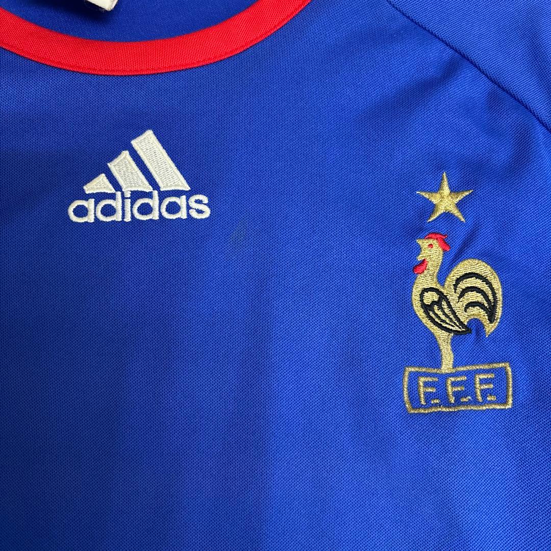 adidas フランス代表 サッカーシャツ 青　0305o389