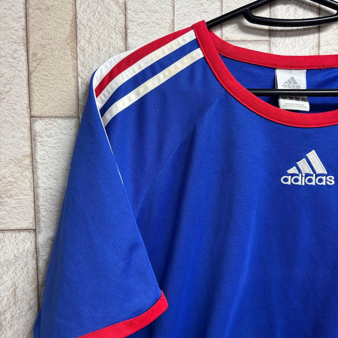 adidas フランス代表 サッカーシャツ 青　0305o389