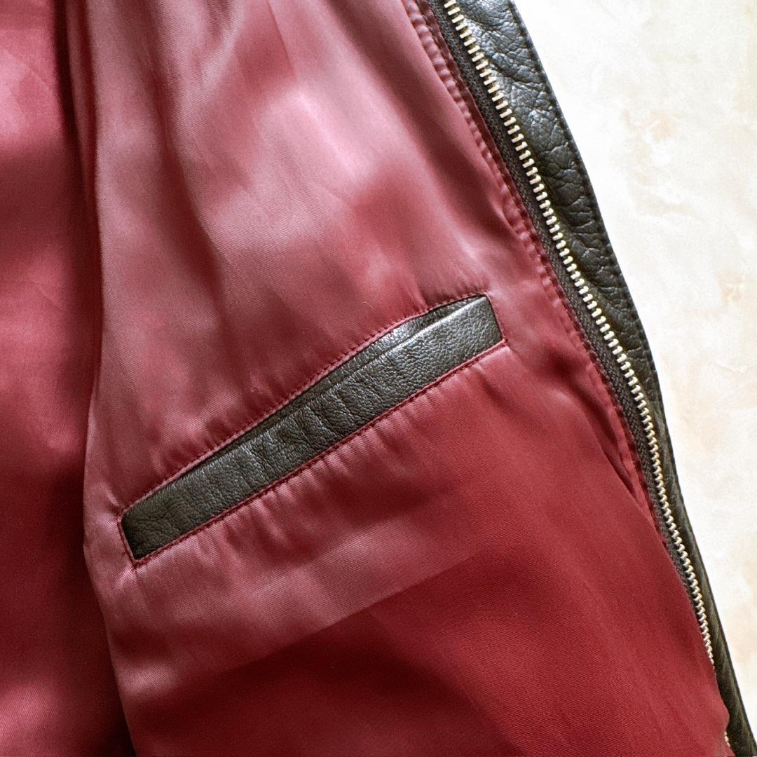 【美品】Schott シングルライダースジャケット ゴートレザー XL