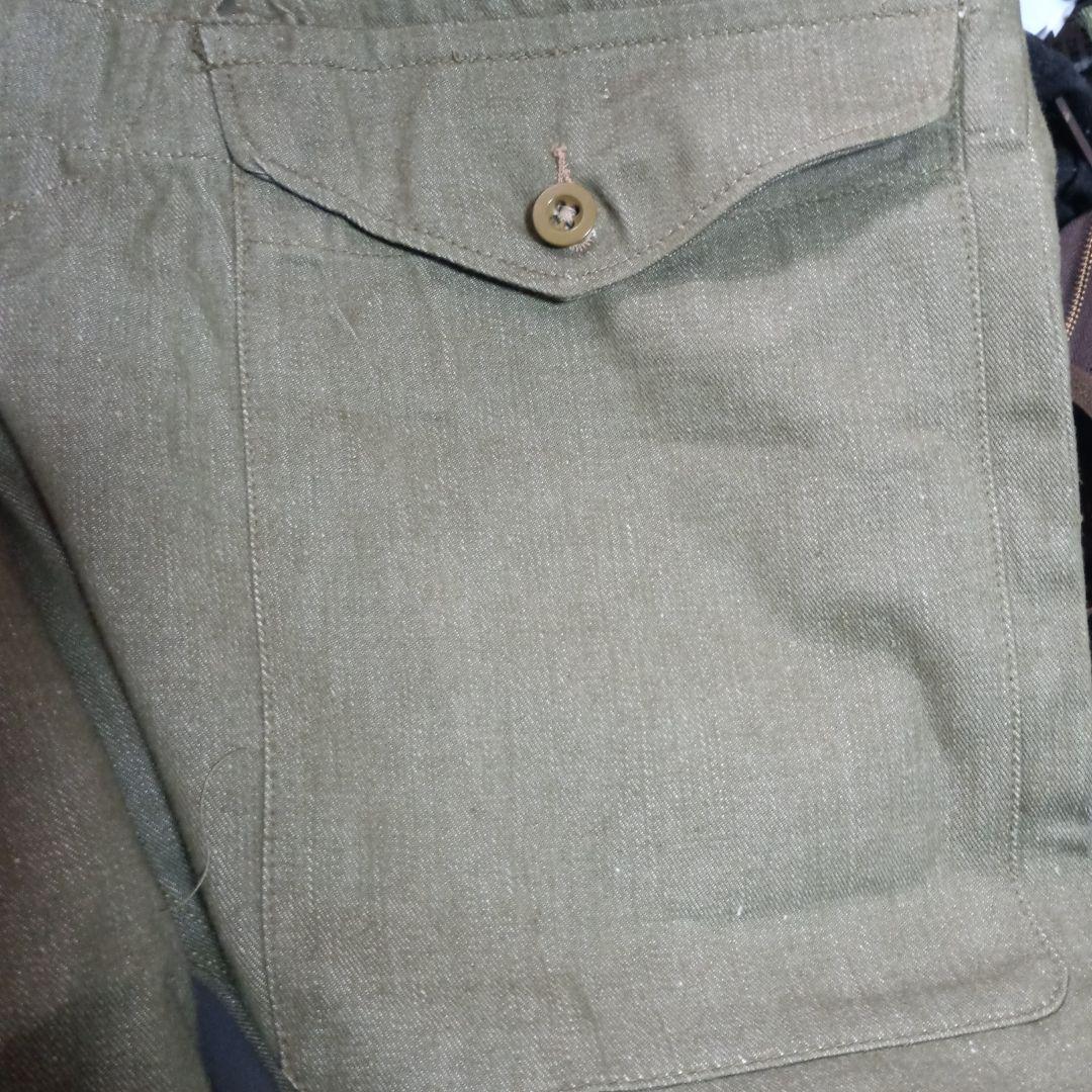 WW2戦後イギリス軍グリーンデニムパンツ