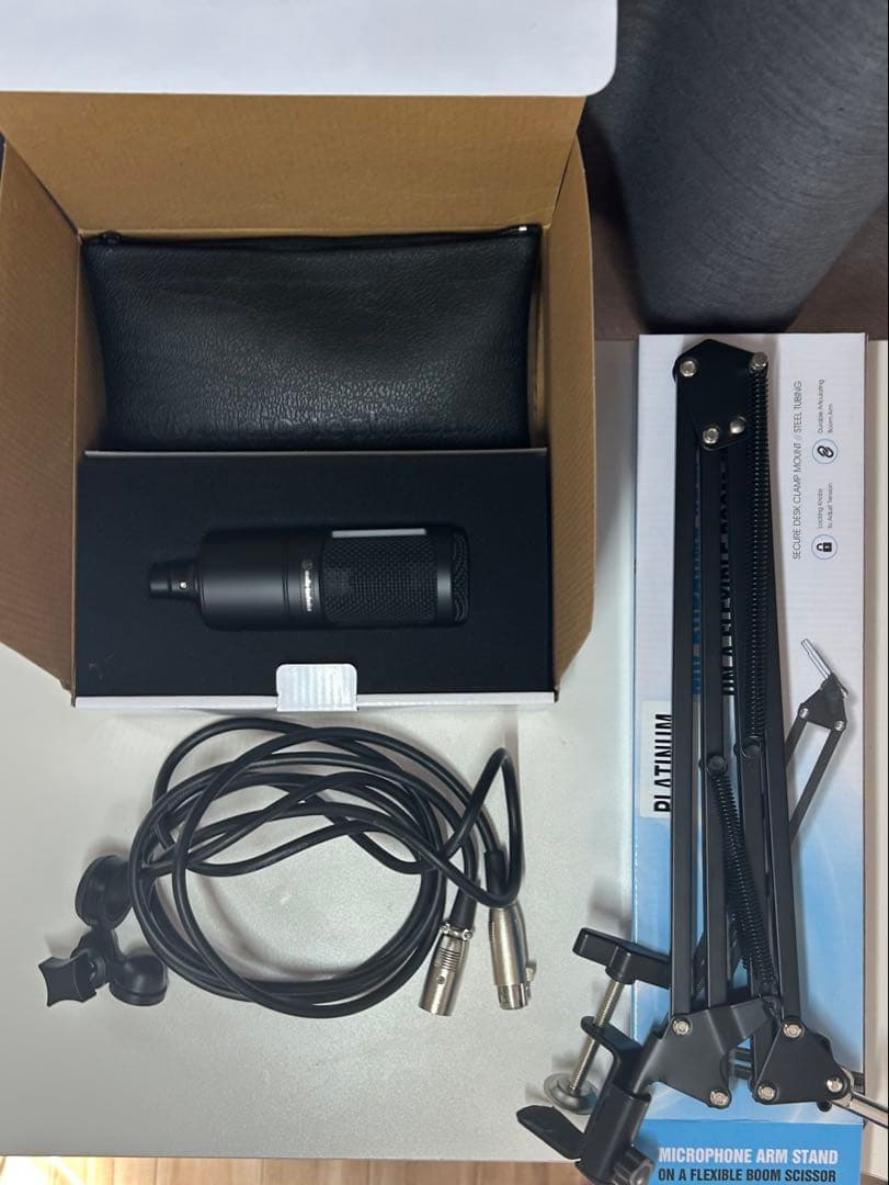 audio-technica AT2020 マイクアーム XLRケーブル セット
