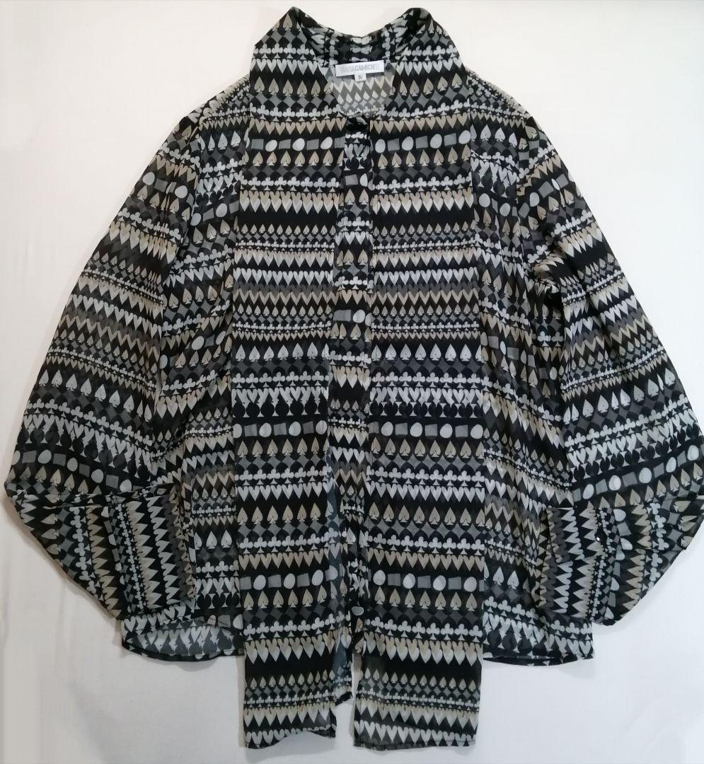 【極美品28600円】ナラカミーチェ♦大きめ✨トランプ柄シフォンボウタイ