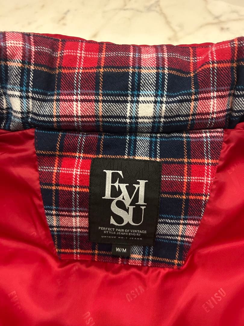 ダウンベスト エビス evisu M ダウンジャケット パーカー デニム