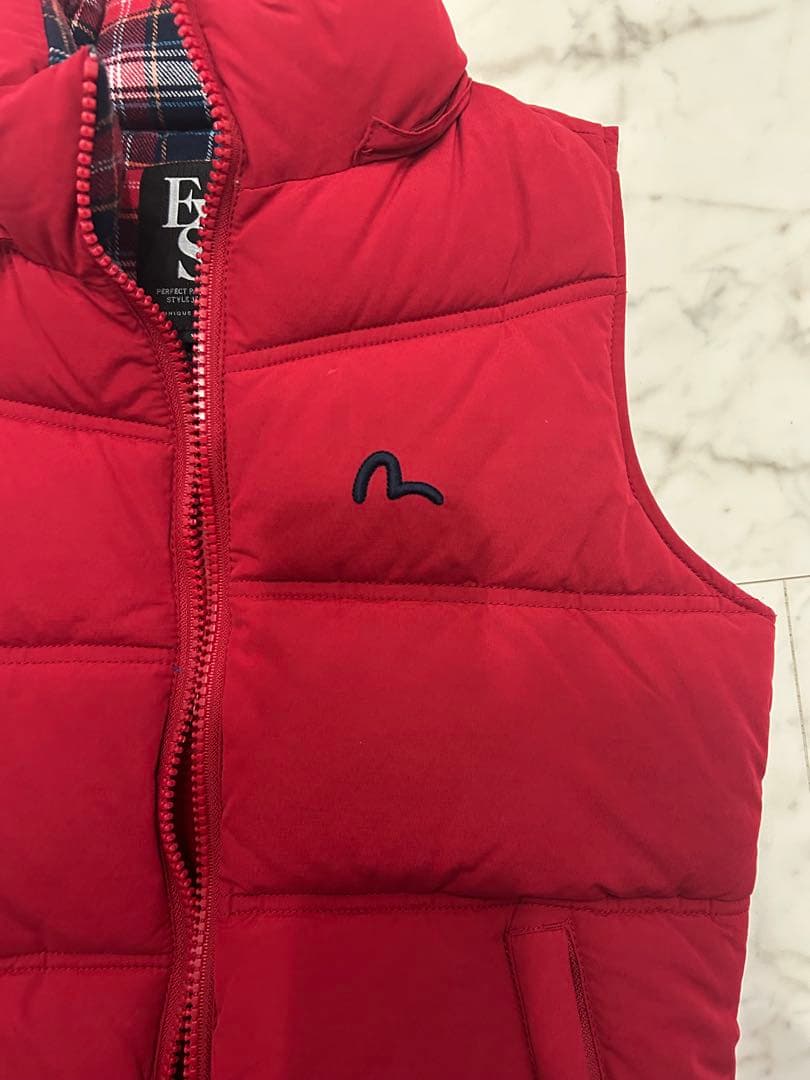 ダウンベスト エビス evisu M ダウンジャケット パーカー デニム