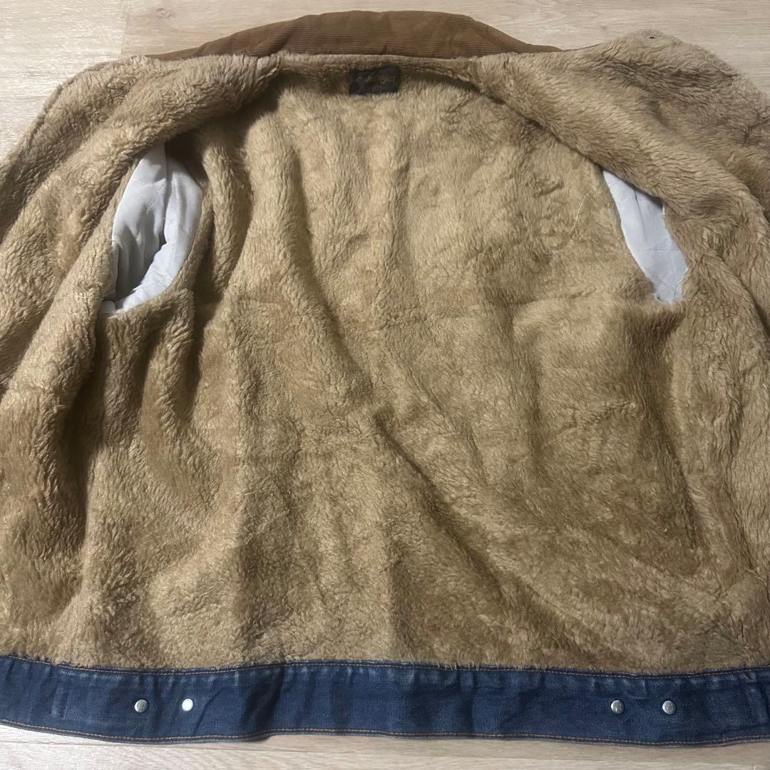 80sラングラー Wrangler 裏ボア 襟コーズ デニムジャケット44