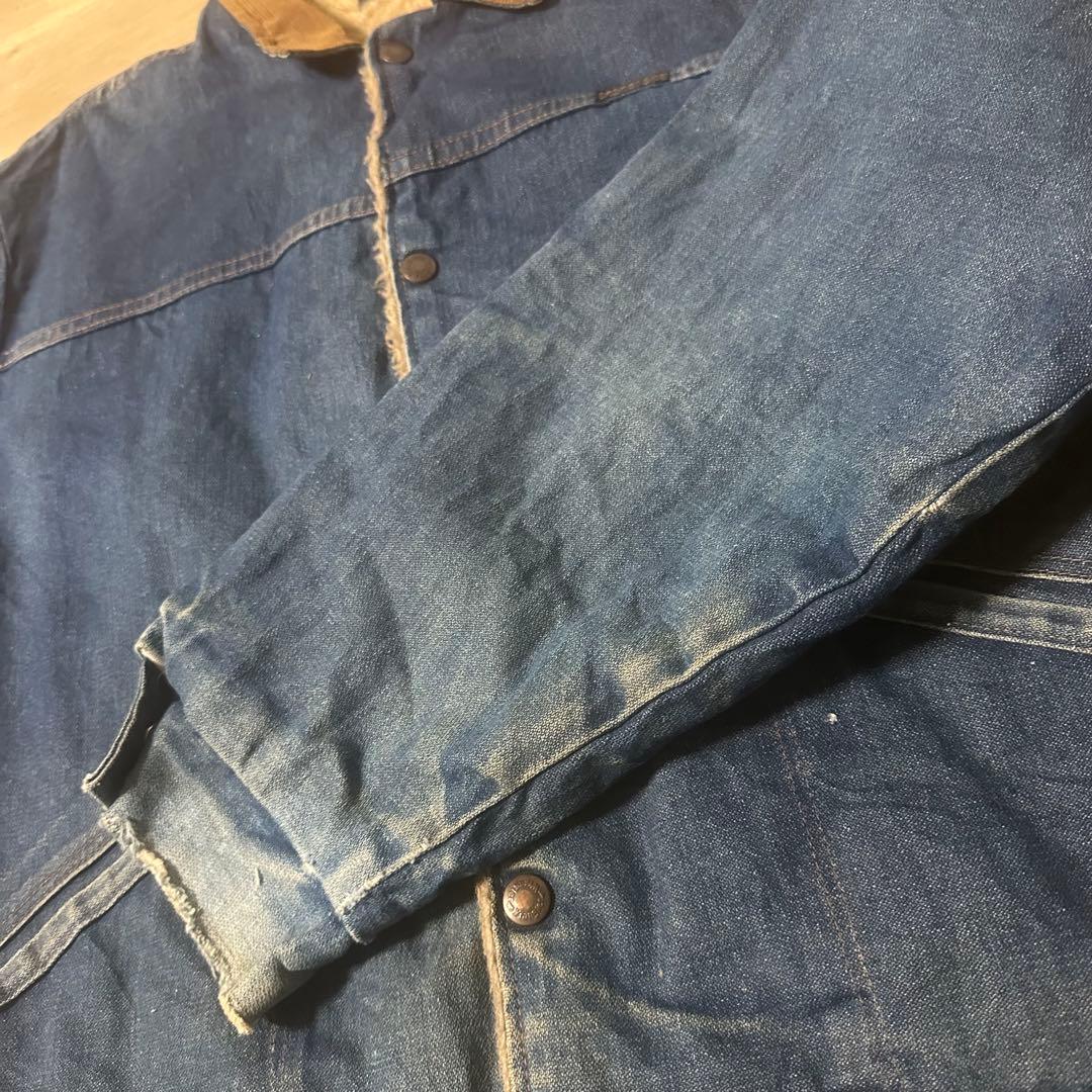 80sラングラー Wrangler 裏ボア 襟コーズ デニムジャケット44