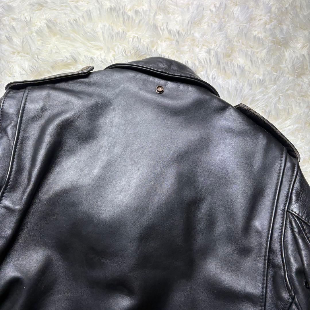 【米国製】schott ライダースジャケット　618 本革　ブラック　36
