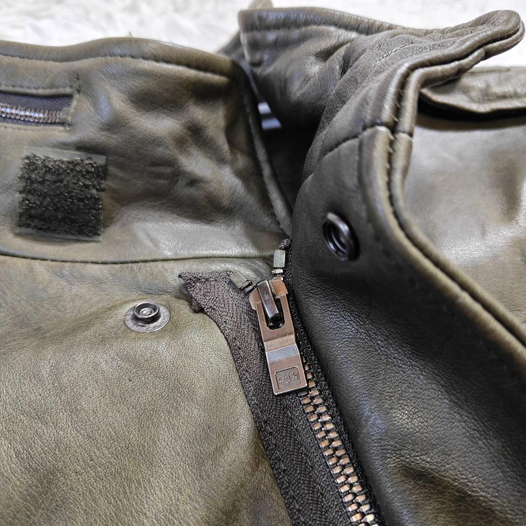 美品 　馬革　wjk フィールドジャケット ホースレザー M65　緑