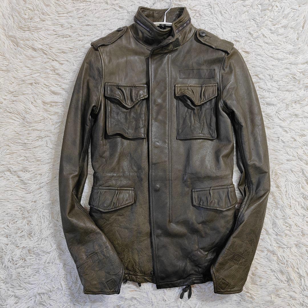 美品 　馬革　wjk フィールドジャケット ホースレザー M65　緑
