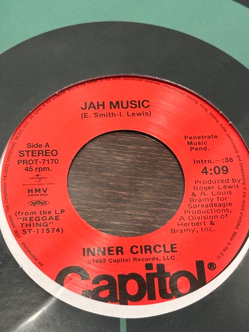 【新品未使用】7インチ Inner Circle - Jah Music