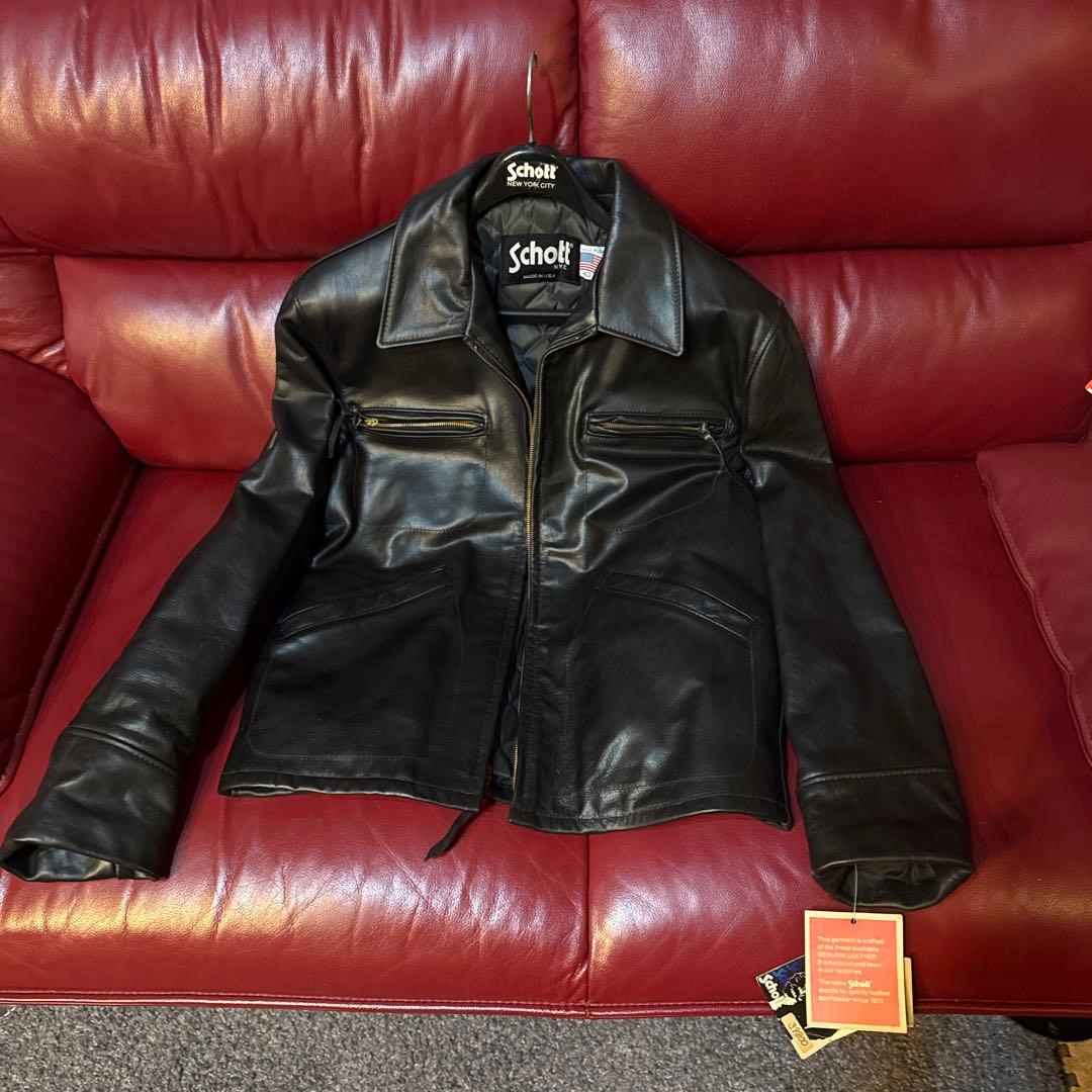 デッドストック Schott 未使用品 タグ付40レザー ジャケット品番634