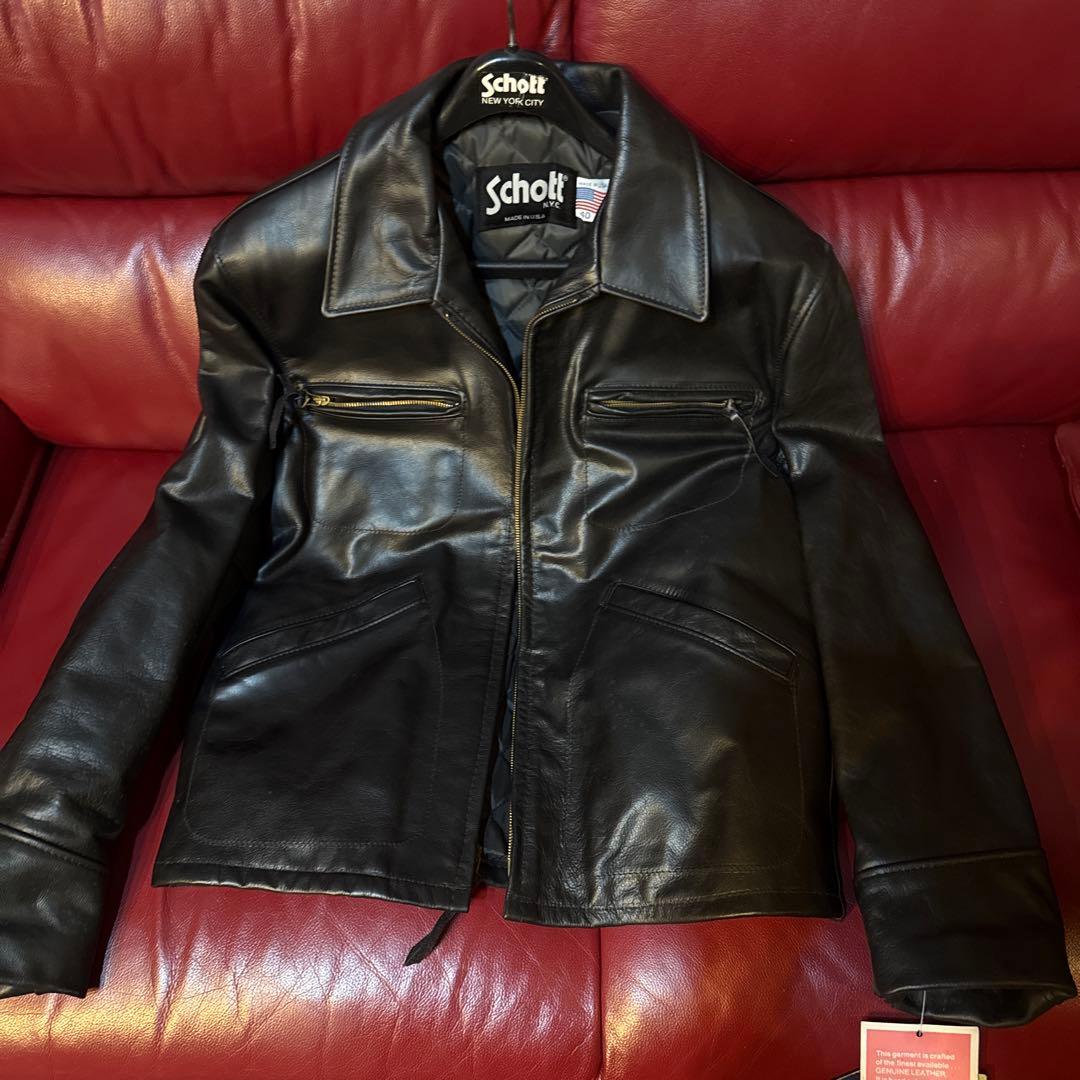 デッドストック Schott 未使用品 タグ付40レザー ジャケット品番634