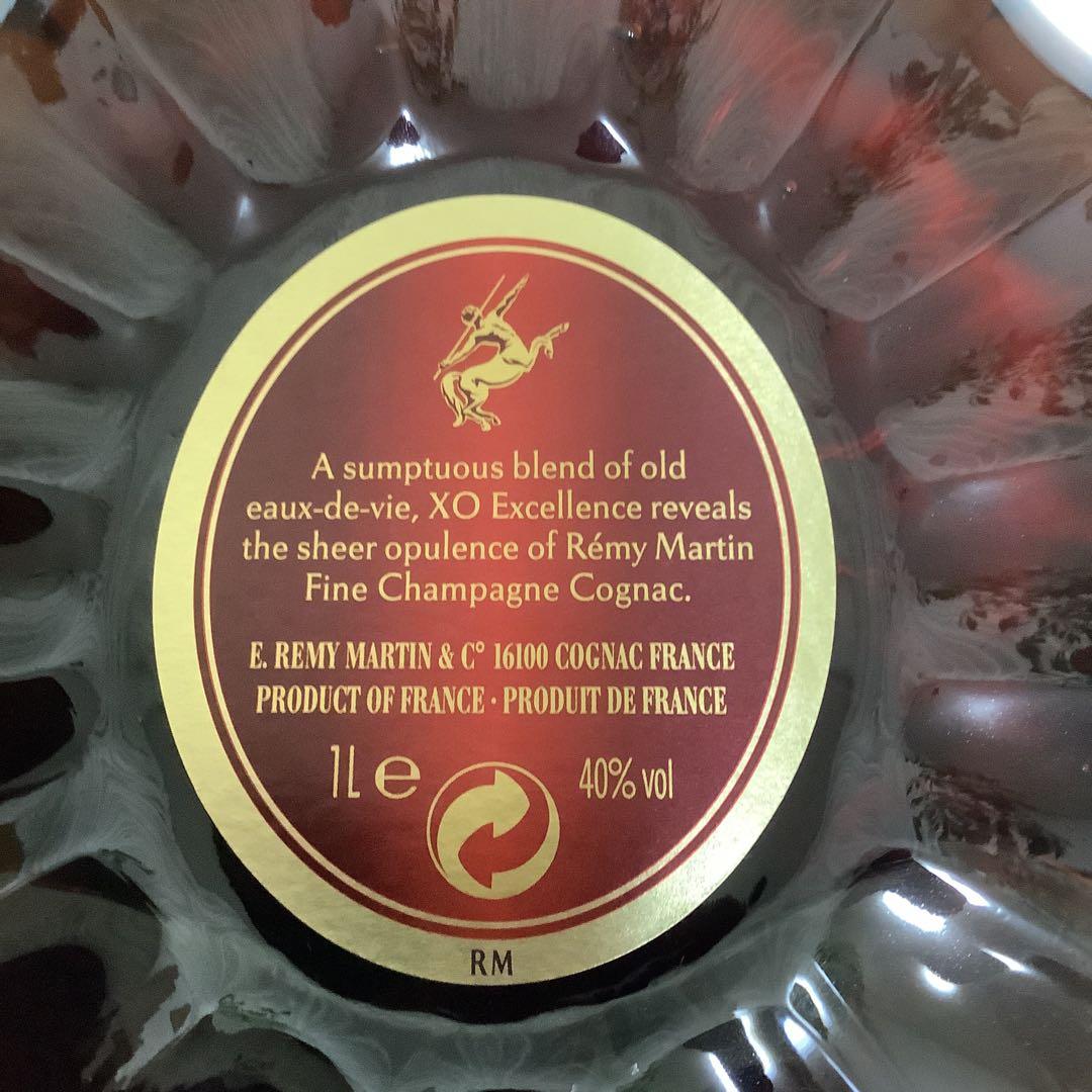 Rémy Martin XO Excellence 1L　金キャップ　箱付き