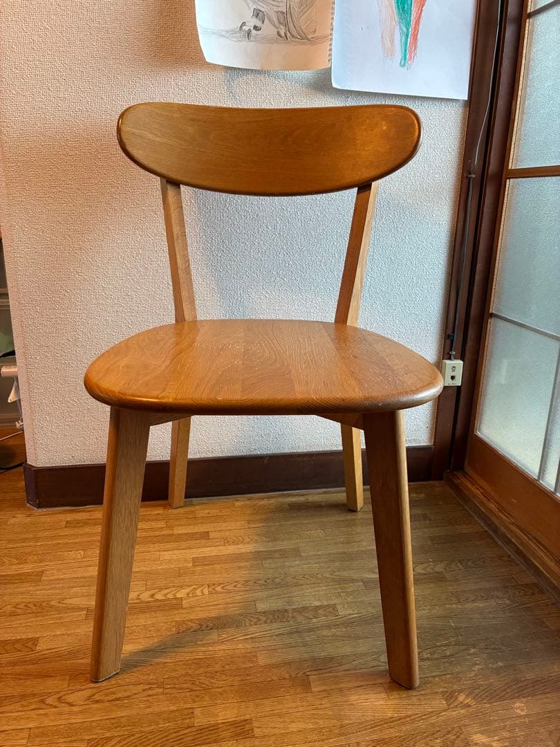 今治市引取限定｜直径120cm円形ダイニングテーブル＆椅子4脚セット｜ナチュラル